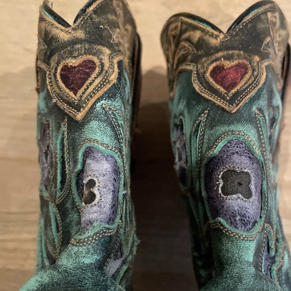 Dan Post Certified Cowgirl Bluebird Wingtip Western Boots Square Toe Size 11 - Picture 3 of 8